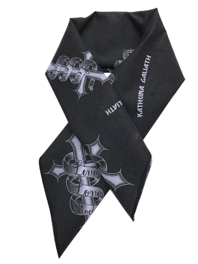 Bandana Negra Estampada-1