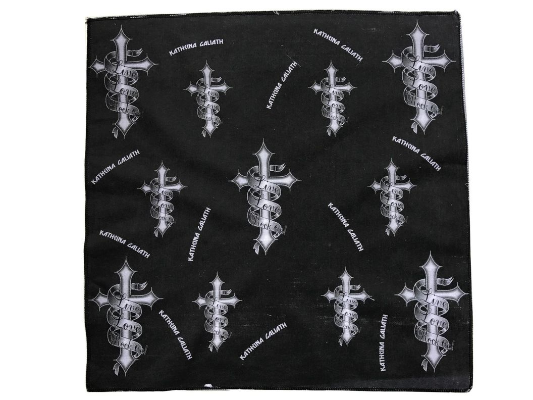 Bandana Negra Estampada-0