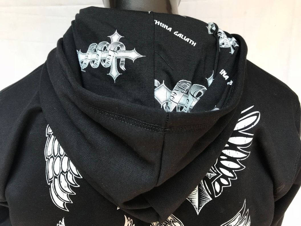 Poleron Hombre Calavera Rosas-2