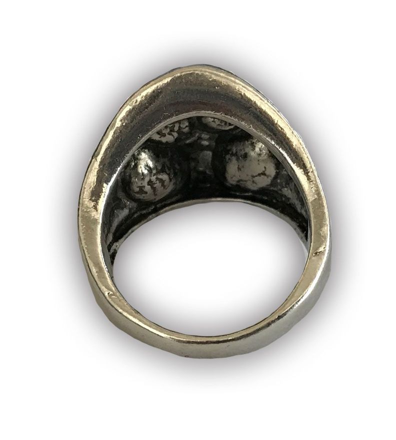 Anillo Aleacion Acero Calavera Manto N° 9-2