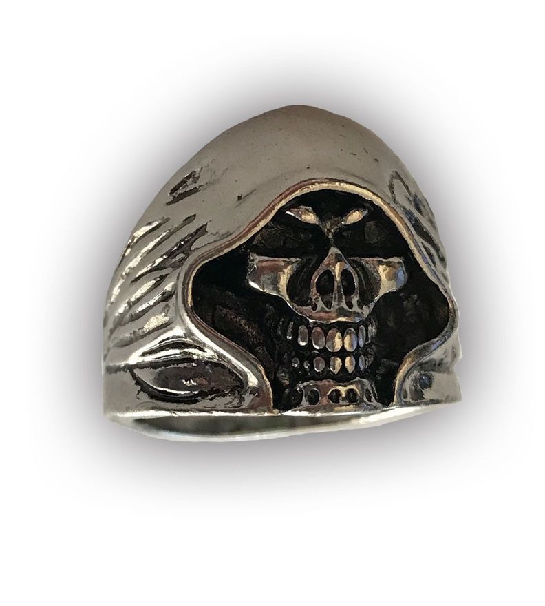 Anillo Aleacion Acero Calavera Manto N° 9-1