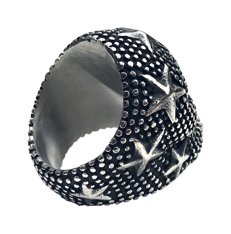 Anillo Acero Calavera Stars N° 8-1