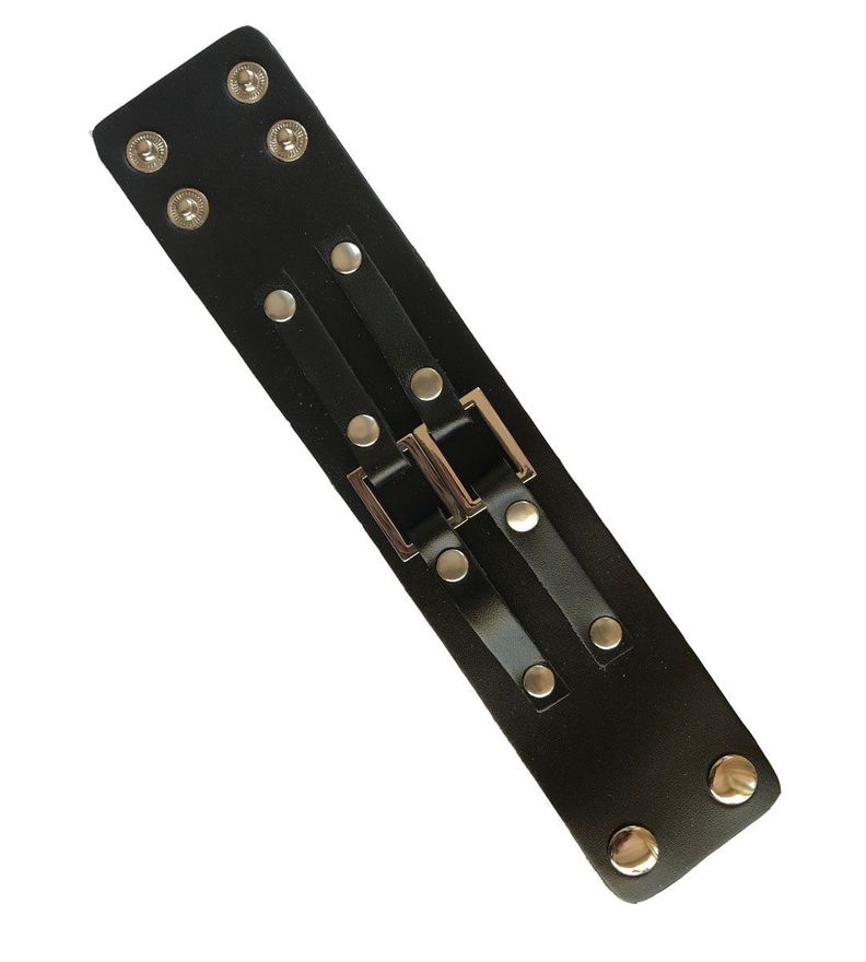 Pulsera de Cuero dos Hebillas-1