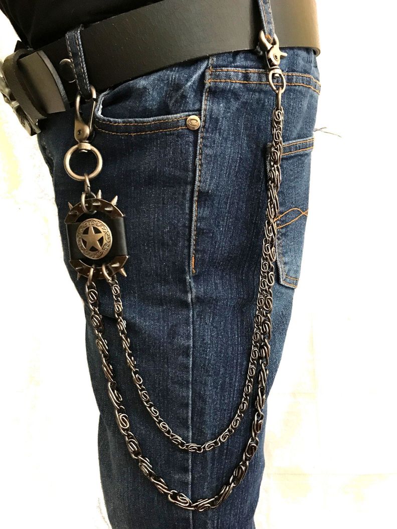 Cadena de Jeans Negra-0