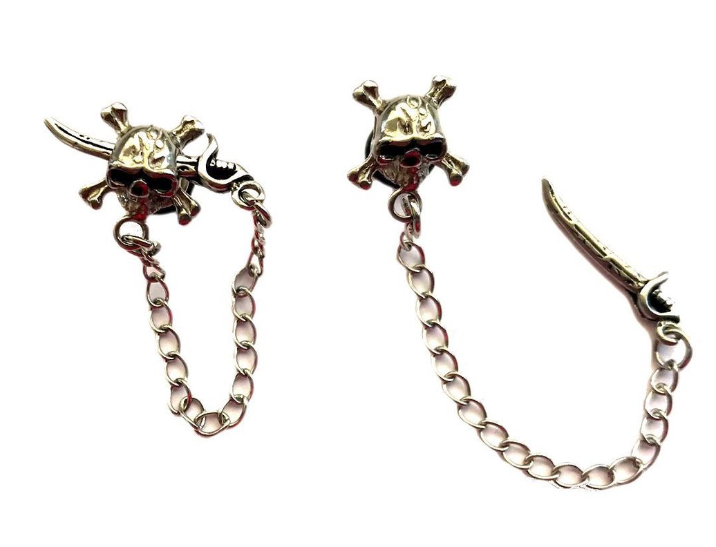 Aros Acero Calavera con Espada-0
