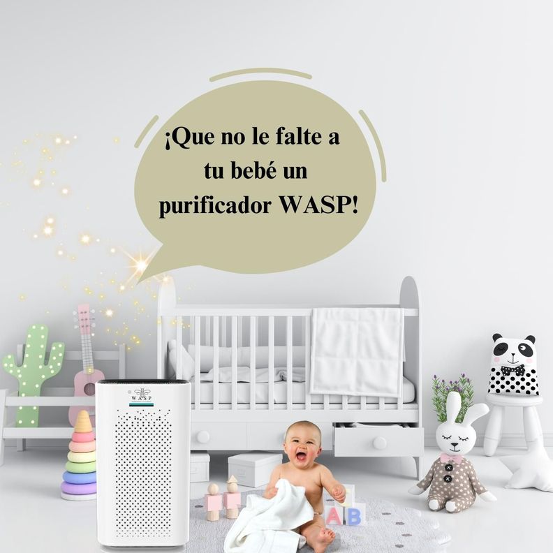 Purificador de Aire Smart Wasp Filtro HEPA H13 Ionizador UVC-4