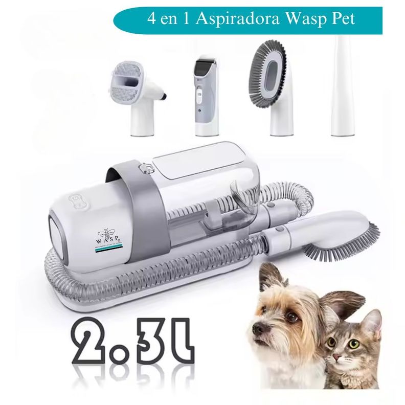 Aspiradora de pelos de mascotas Wasp Pet 4 en 1-2