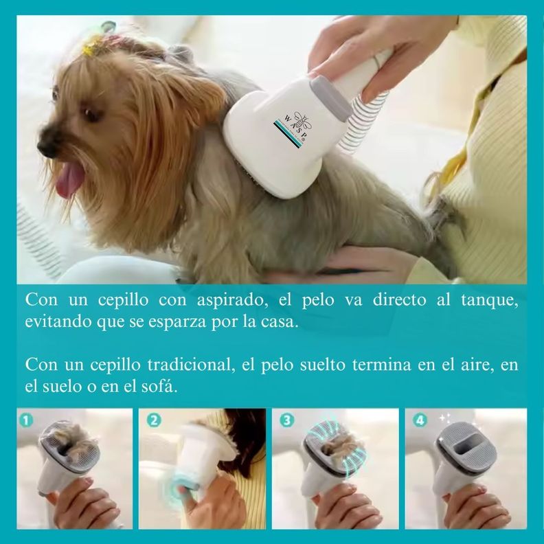 Aspiradora de pelos de mascotas Wasp Pet 4 en 1-4