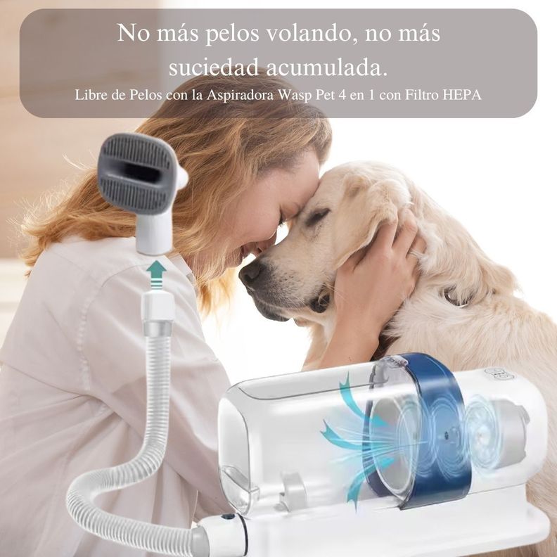 Aspiradora de pelos de mascotas Wasp Pet 4 en 1-5