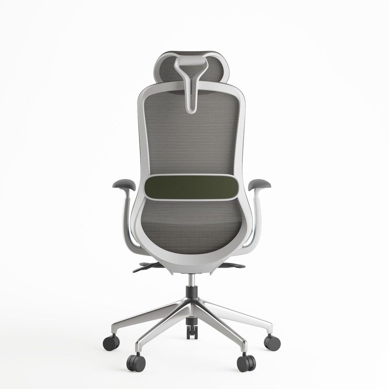 Silla Escritorio Oficina Krone Stella Ergonómica Ejecutiva - Gris Verde-4