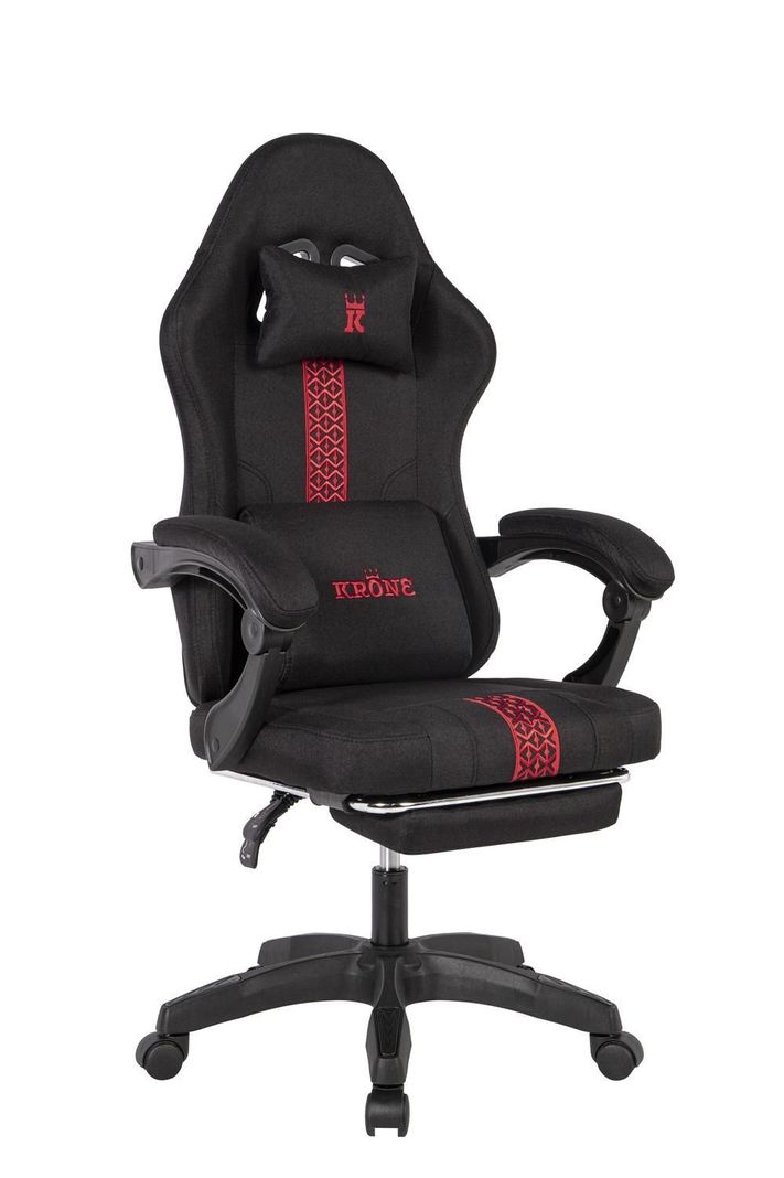 Silla Gamer Oficina Krone Reclinable Fabric Negro