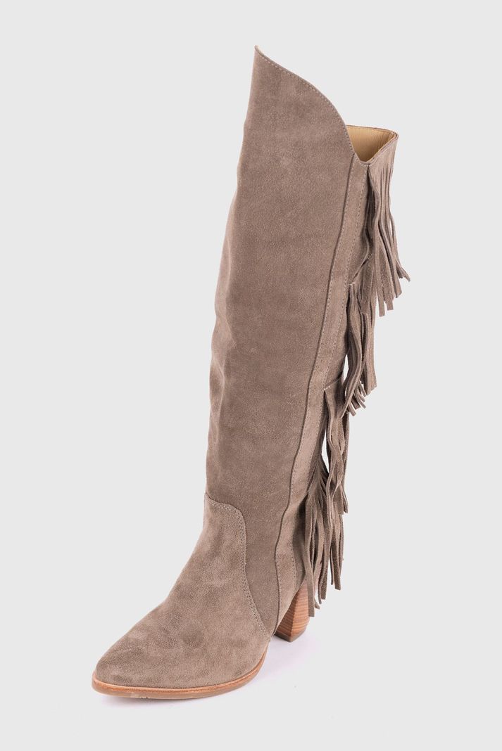 Bota Rebecca Texana Taupe Pao Pecados-0
