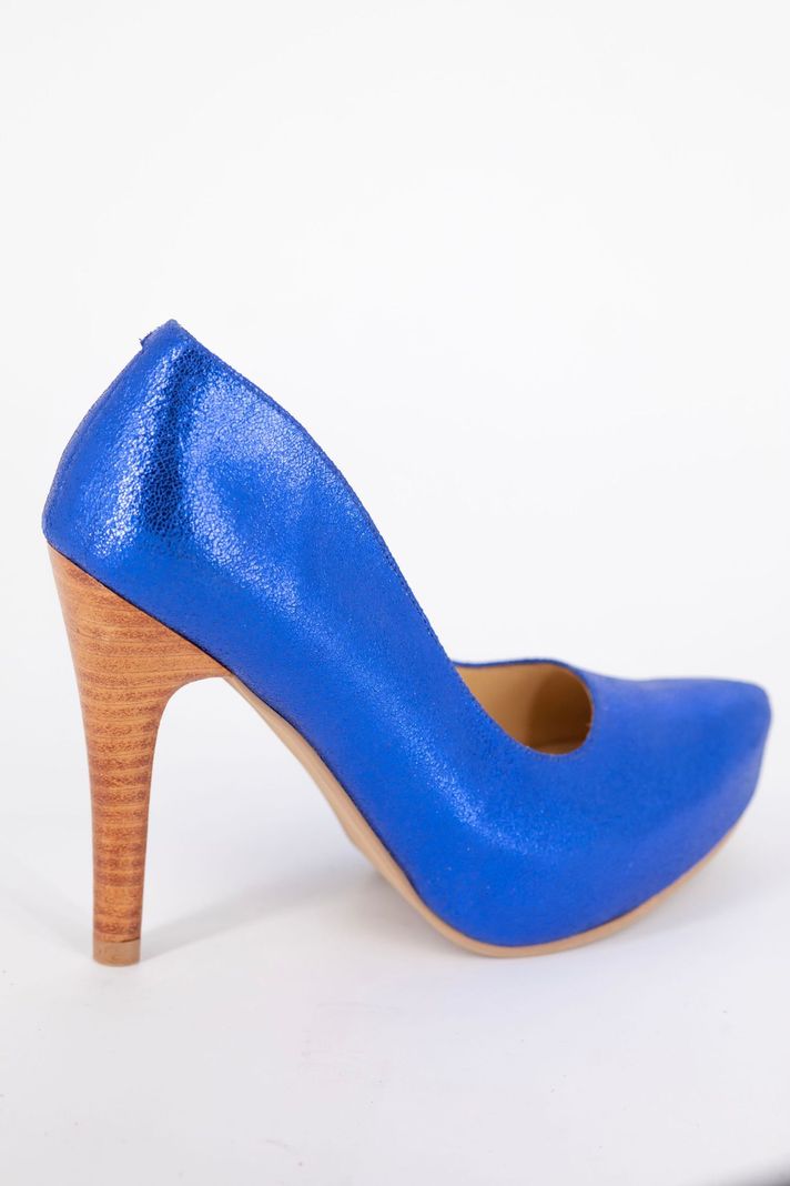 Stiletto Azul Metalizado Pao Pecados -4