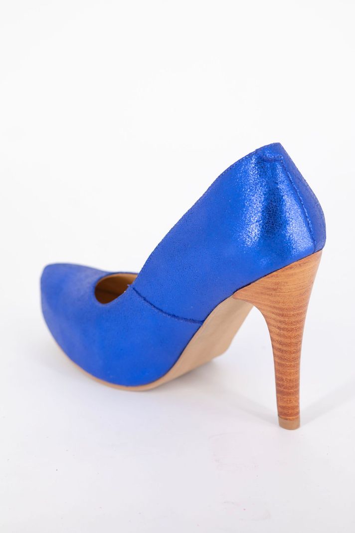 Stiletto Azul Metalizado Pao Pecados -3