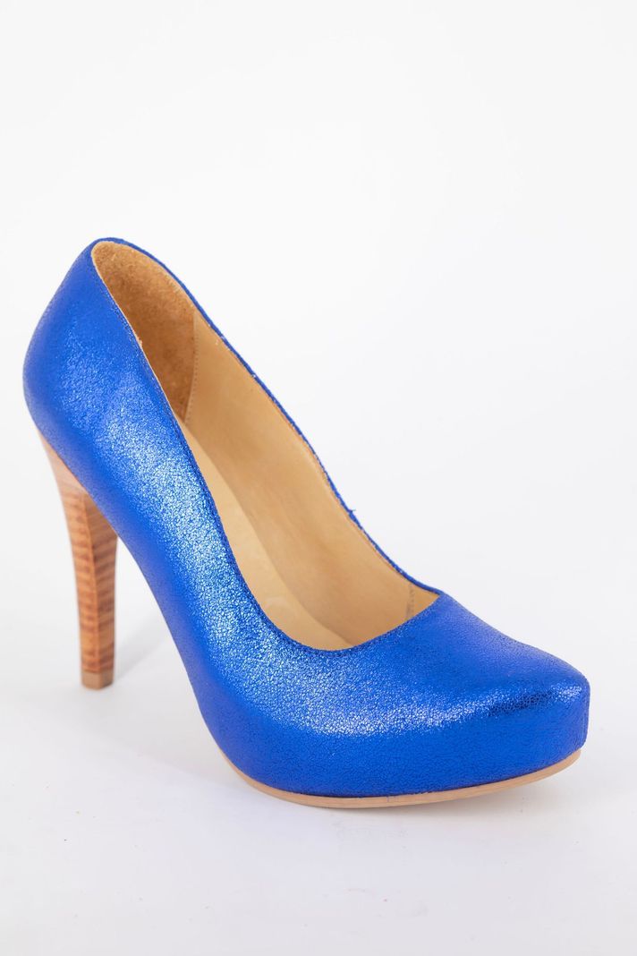 Stiletto Azul Metalizado Pao Pecados -2