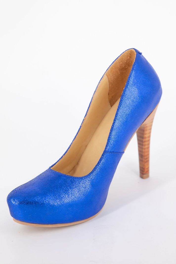 Stiletto Azul Metalizado Pao Pecados -1