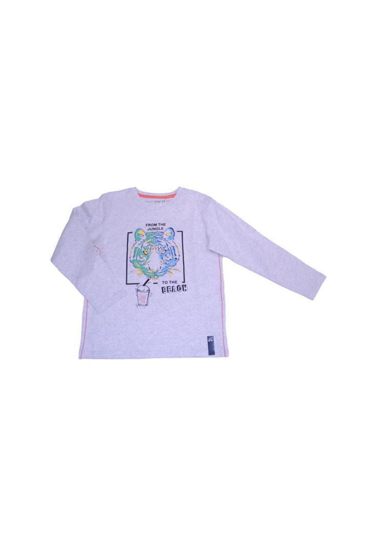 Polera Niño Gris Pillin-0