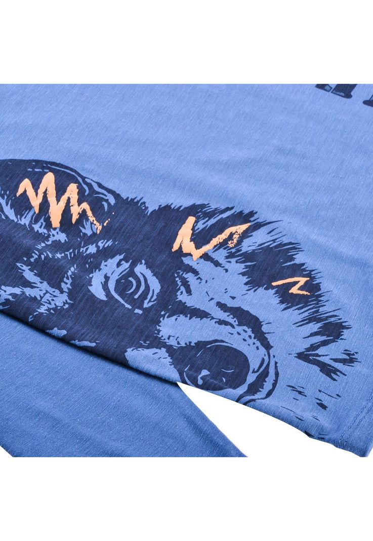 Polera Manga Larga Niño Azul Pillin-1