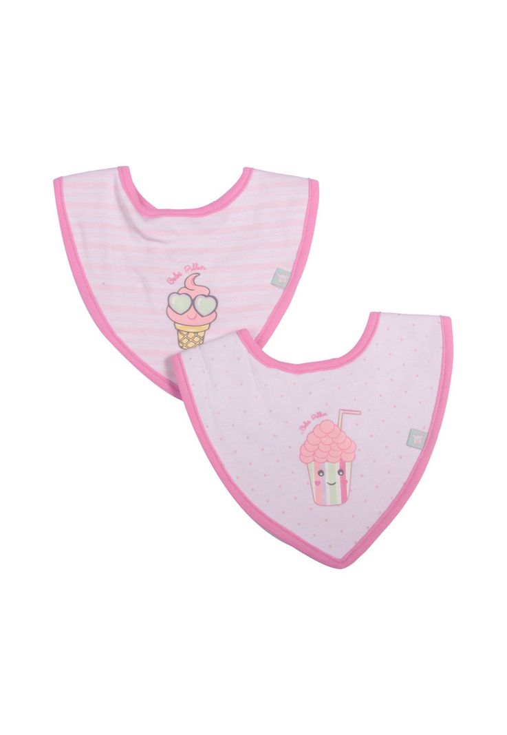 Set 2 Pzas Babero Niña Multicolor Pillín-0