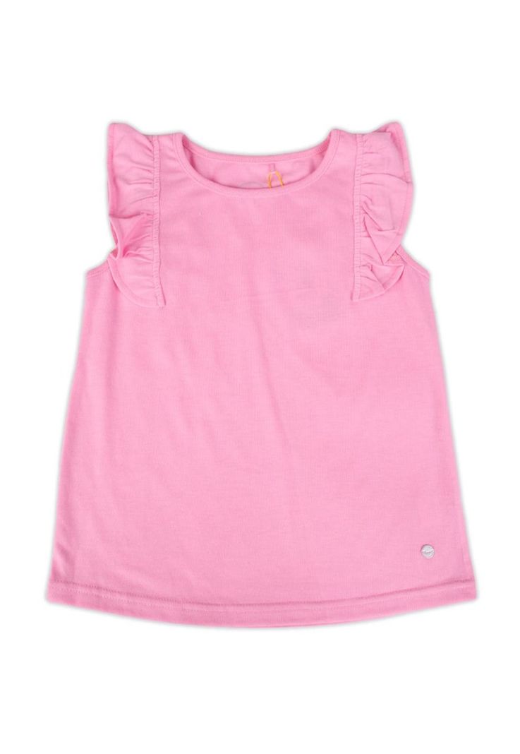 Polera Manga Corta Niña Rosado Pillin-0
