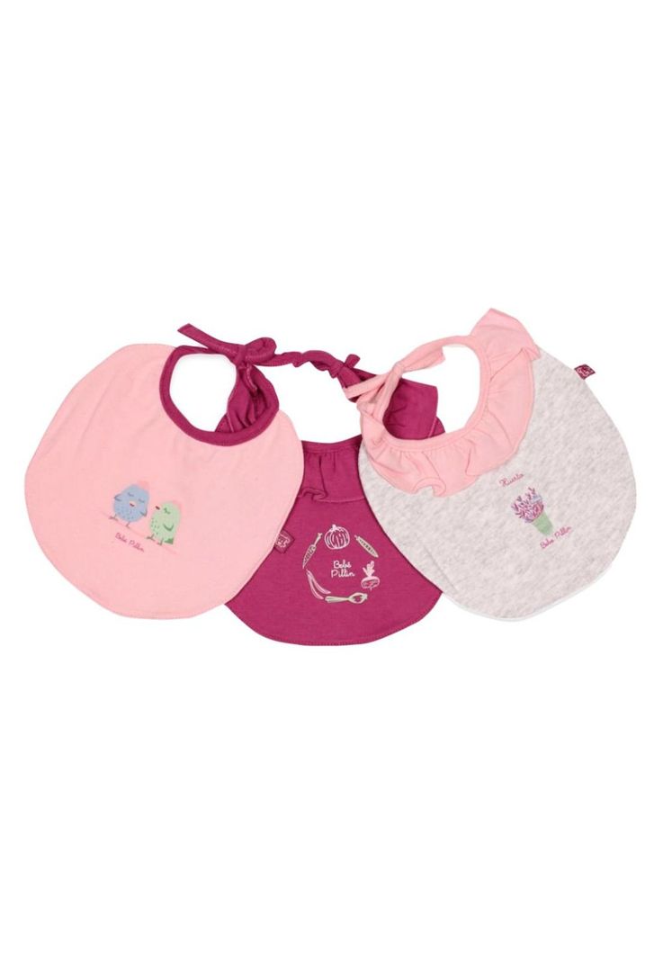 Babero Gamuza Pack 3Pcs. Bebé Multicolor Pillín-0