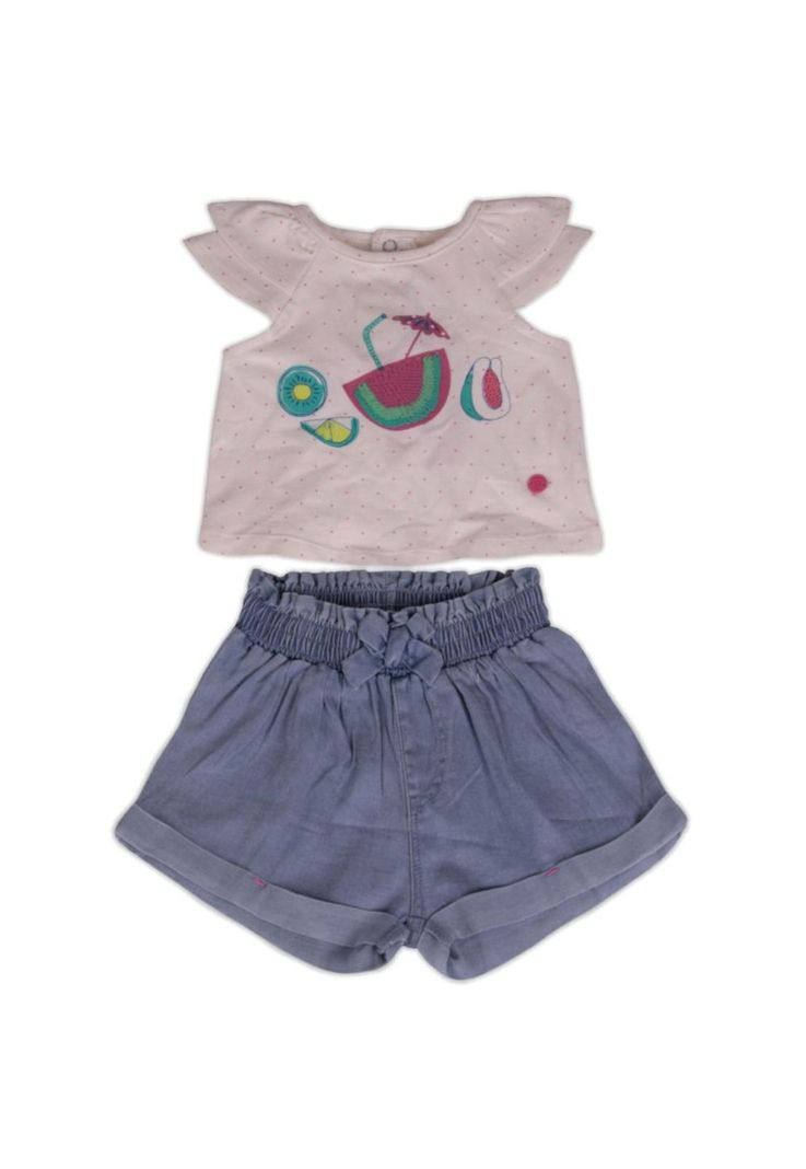 Vestido con Calzón Bebe Niña Azul Pillin-0
