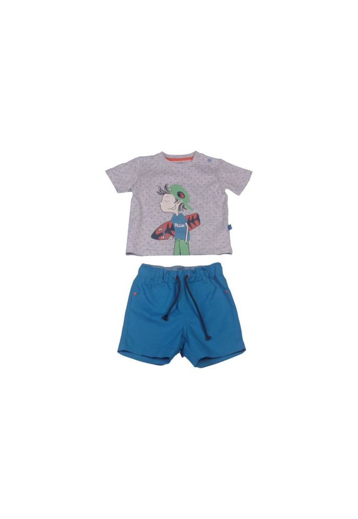 Conjunto Bebe Niño Gris Pillin-0