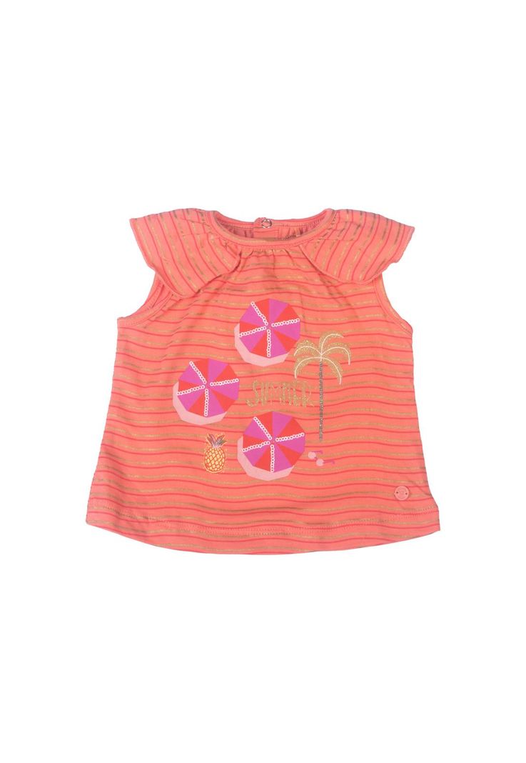 Polera Bebe Niña Naranja Pillin-0