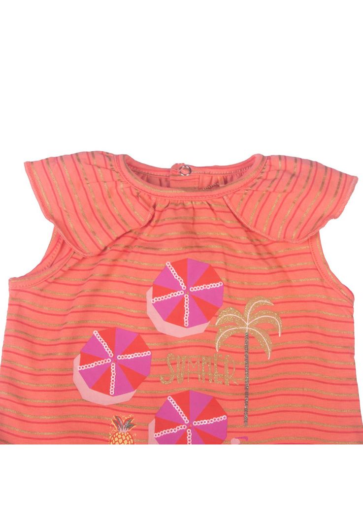 Polera Bebe Niña Naranja Pillin-2