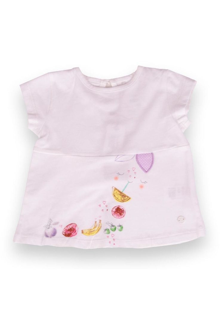 Polera Bebe Niña Blanco Pillin-0