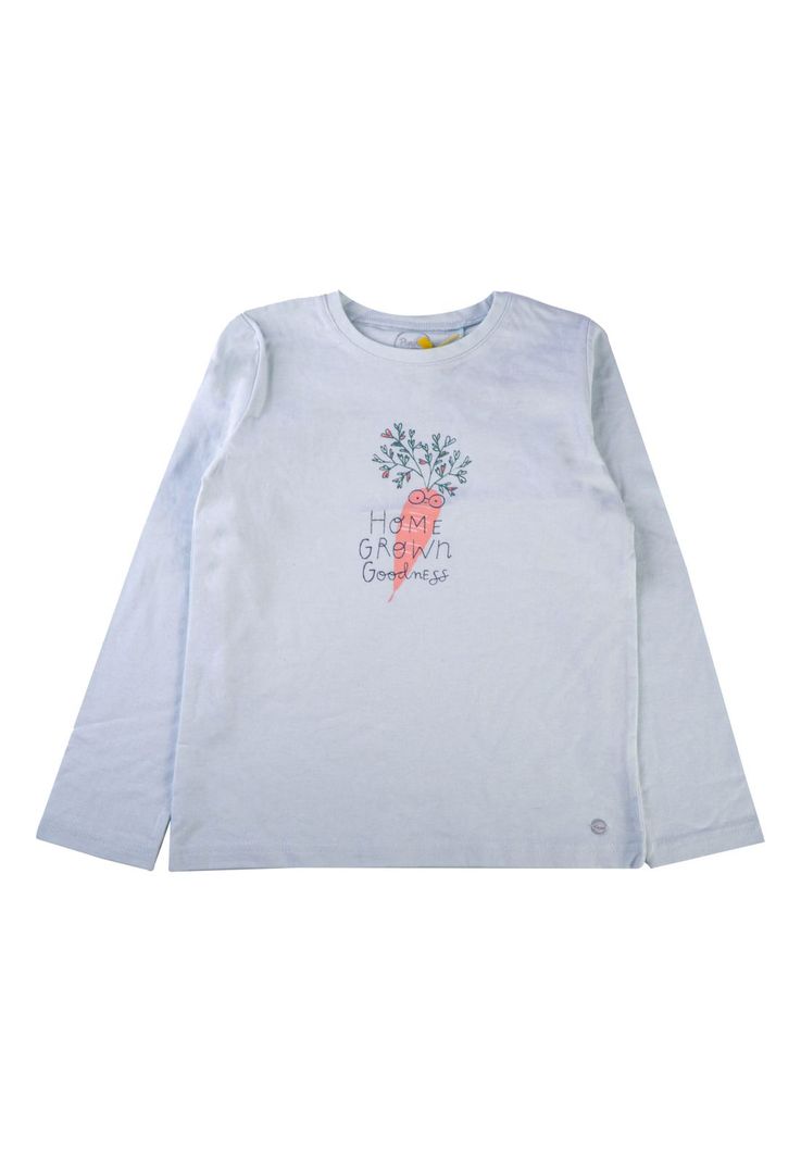 Polera Manga Larga Niña Verde Pillin-0