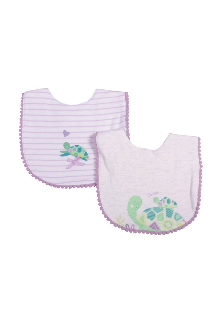 Set 2 Pzas Babero Niña Multicolor Pillín-1