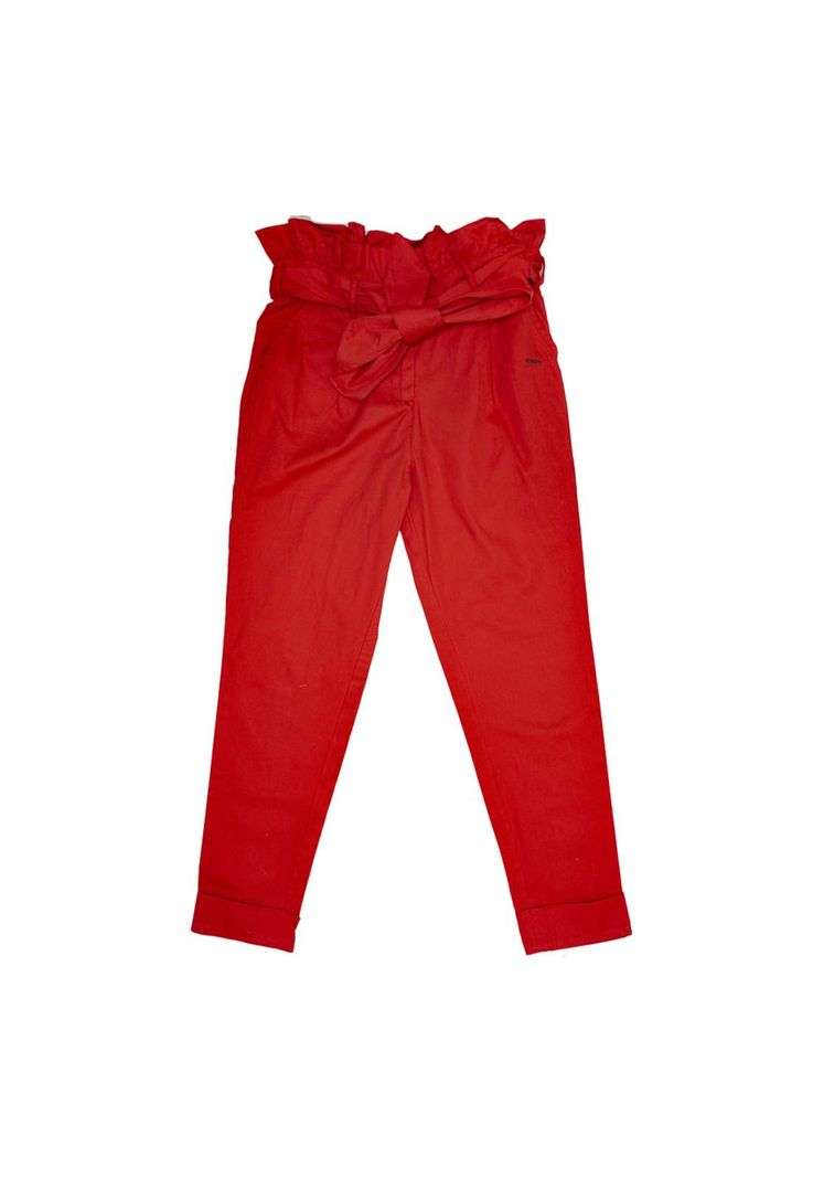 Pantalon Algodón Verano Niña Rojo-0