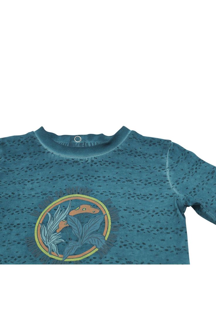 Polera Manga Larga Bebé Niño Azul Pillin-1
