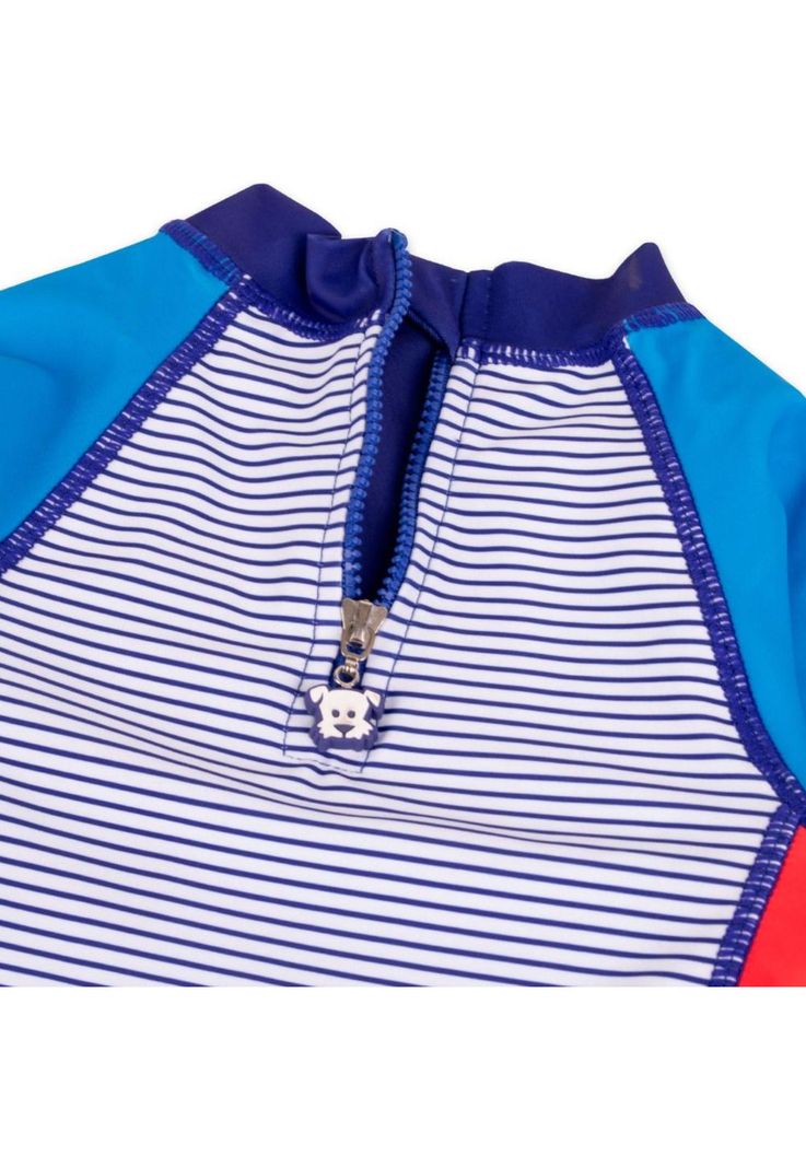 Polera UV y Gorro Bebé Niño Azul Pillin-2