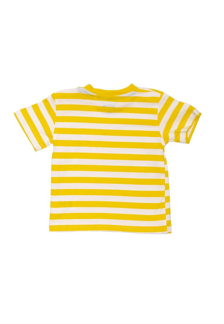Polera Manga Corta Bebe Niño Amarillo Pillin-1