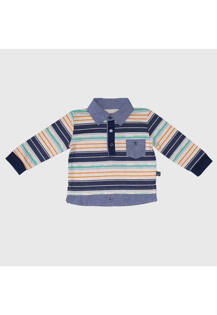 Polera Bebé Niño Azul Pillin-0