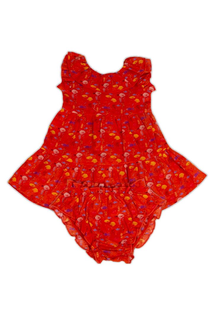 Vestido Bebe Niña Naranja Pillin-0