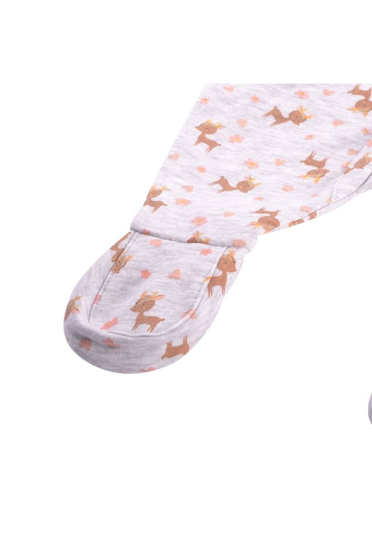 Pijama Osito Bebé Niña Gris claro Pillin-3