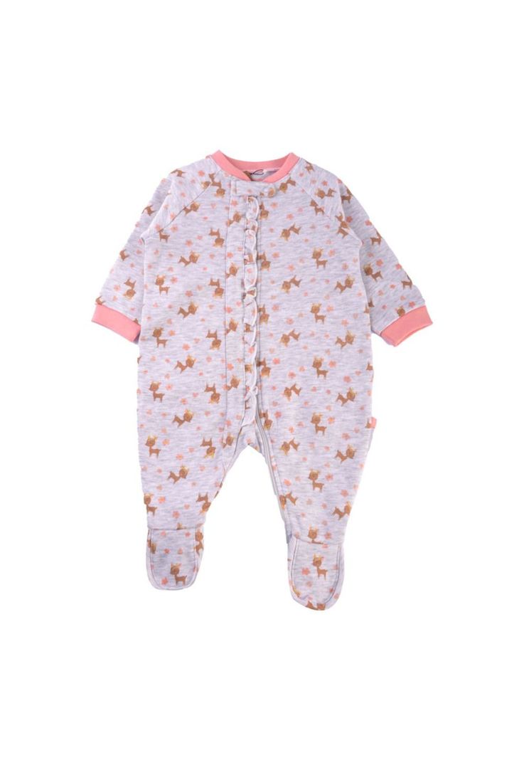 Pijama Osito Bebé Niña Gris claro Pillin-0
