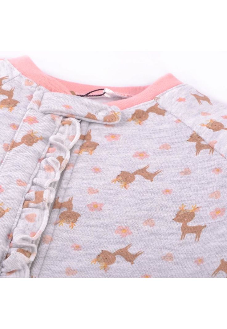 Pijama Osito Bebé Niña Gris claro Pillin-1