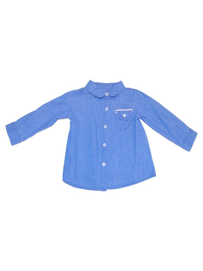 Camisa Bebe Nina Azul Pillin