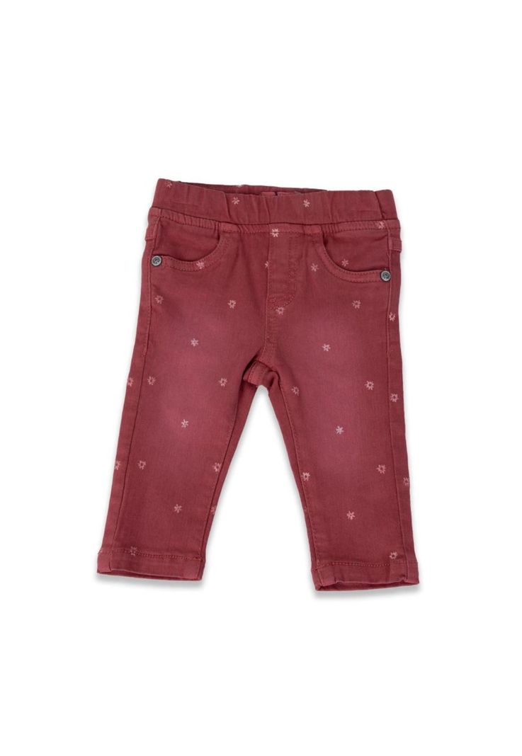 Jeans Bebé Niña Rojo Pillin-0