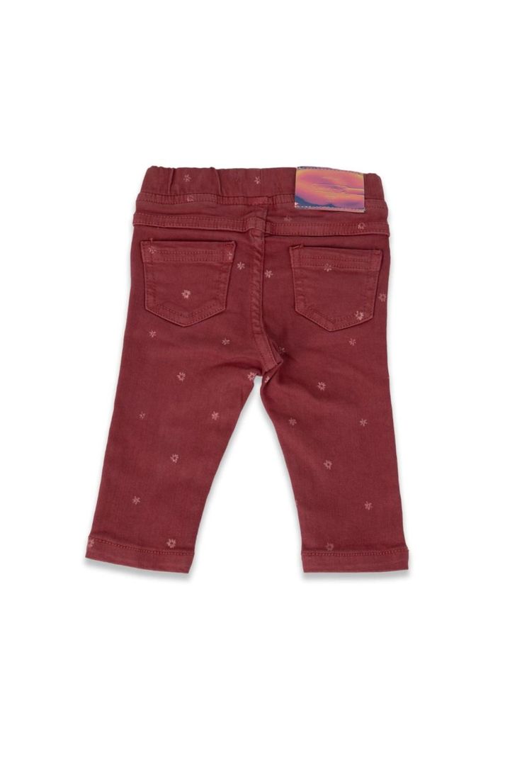 Jeans Bebé Niña Rojo Pillin-2