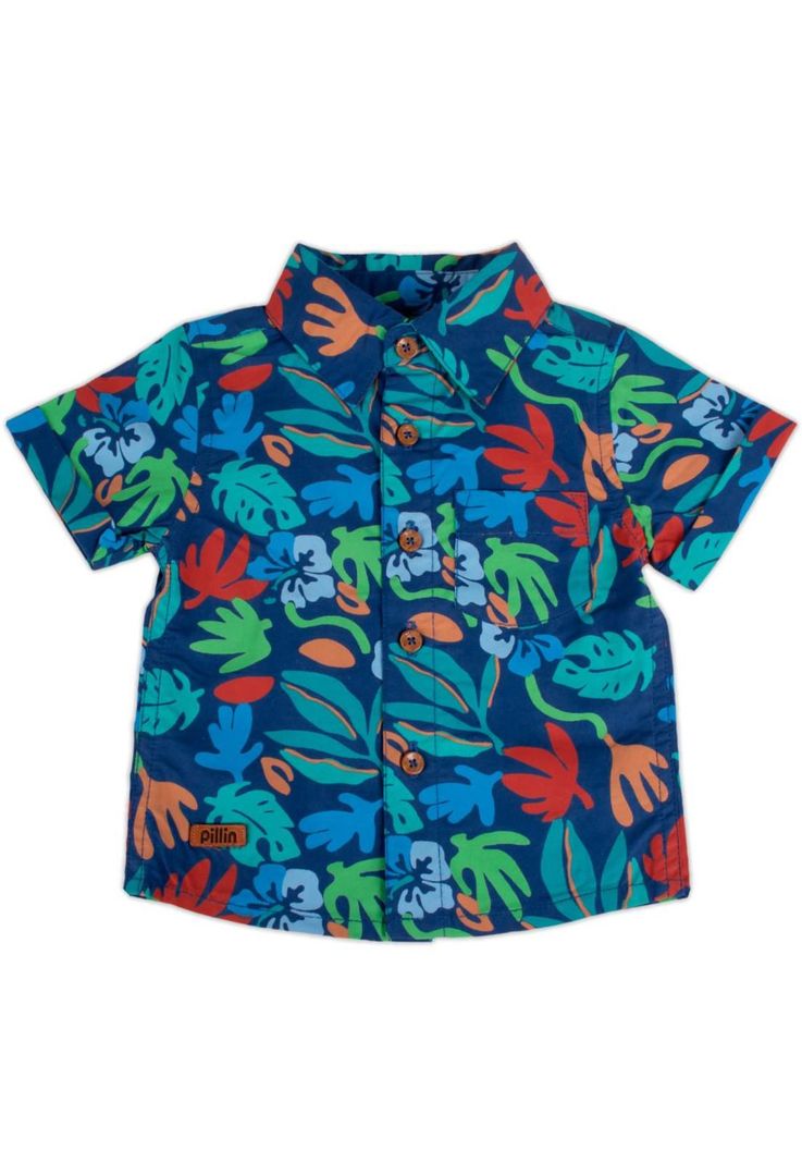 Camisa Bebe Niño Azul Pillin