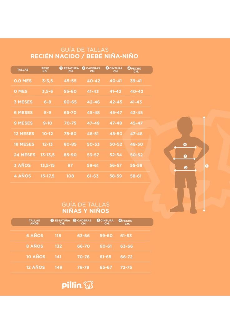 Polera Bebe Niño Naranja Pillin (PVW614NAR)-4