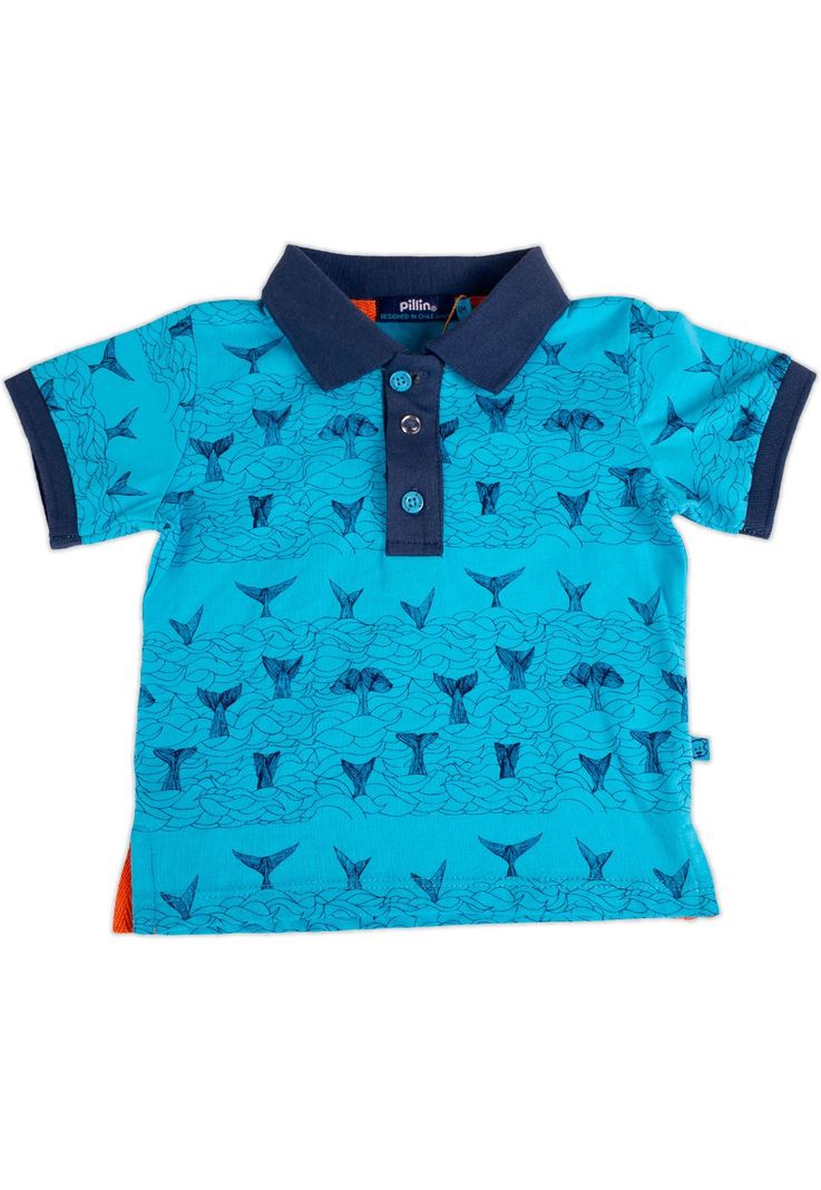 Polera Bebe Niño Turquesa Pillin-0