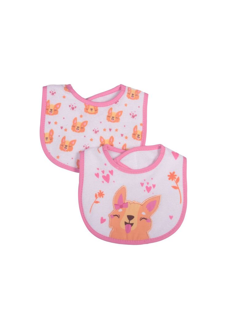  Set 2 Pzas Babero Bebe Niña Multicolor Pillín-0