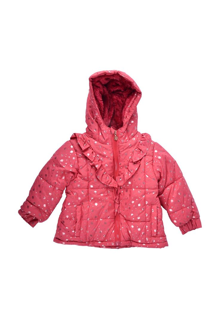 Parka Bebé Niña Guinda Pillin-0