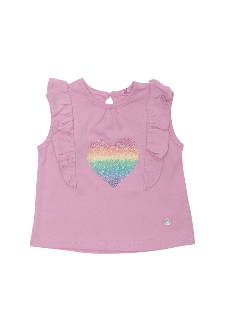 Polera Manga Corta Bebe Niña Lavanda Pillin-1